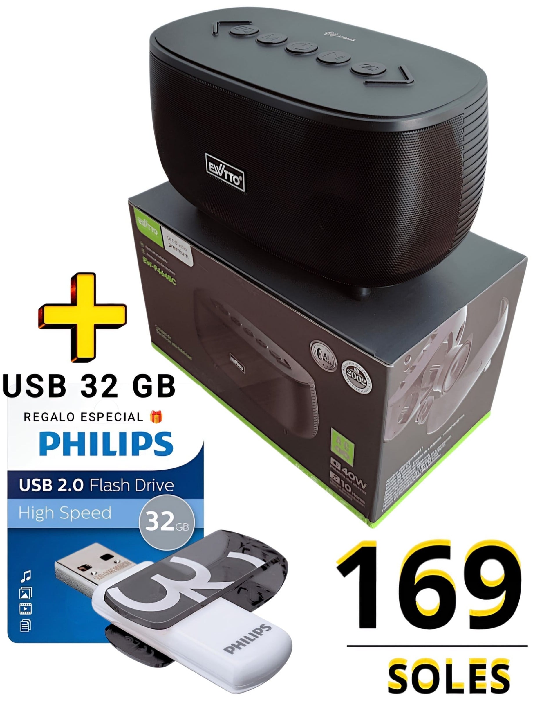 Parlante de 40 watts EWTTO P464BC (original)